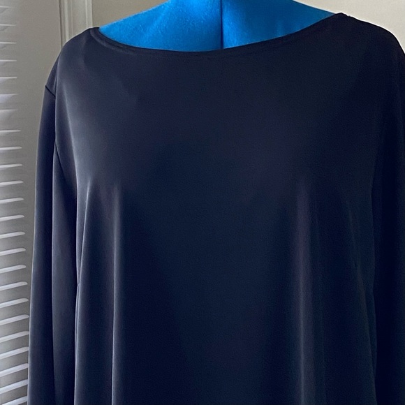 Northern Spirit woman black knit long sleeves pullover top. Size 2X. Pre-owned. - Picture 3 of 9